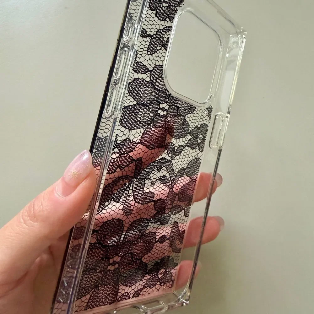 Black Lace iPhone 15 Pro Case